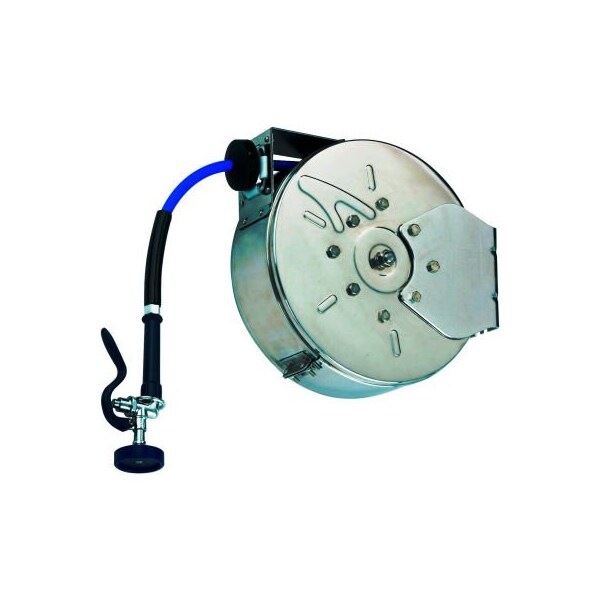 T&S Brass B-7132-01* Open Hose Reel W/ 35' Hose, Stainless Steel